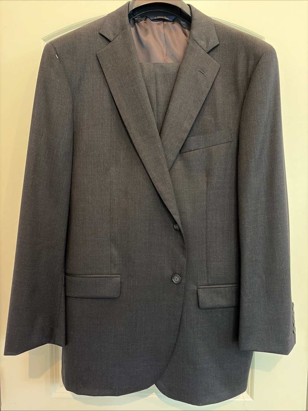 Brooks Brothers Men’s Suit 44R/W39 Estrato By Trabaldo Tonga 1840